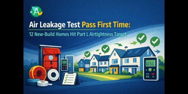 Air Leakage Test Pass First Time: 12 New-Build Homes Hit Part L Airtightness Target