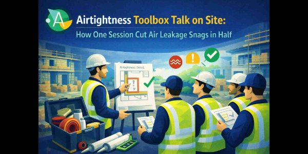 Airtightness Toolbox Talk on Site: How One Session Cut Air Leakage Snags in Half