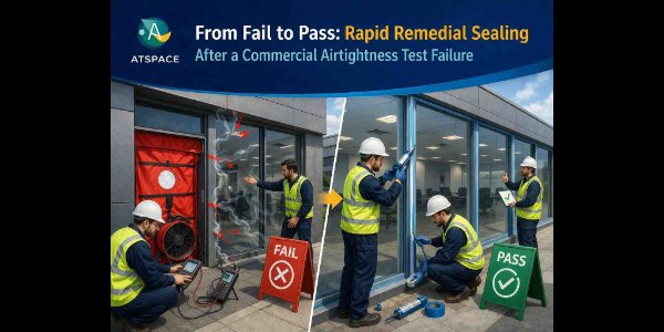 From Fail to Pass: Rapid Remedial Sealing After a Commercial Airtightness Test Failure