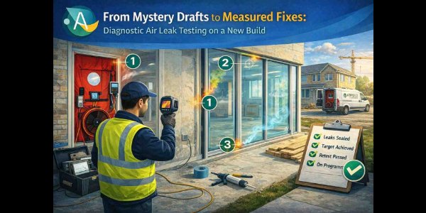 From Mystery Drafts to Measured Fixes: Diagnostic Air Leak Testing on a New Build