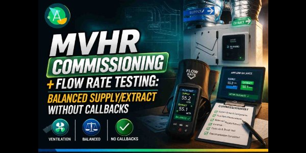 MVHR Commissioning + Flow Rate Testing: Balanced Supply/Extract Without Callbacks