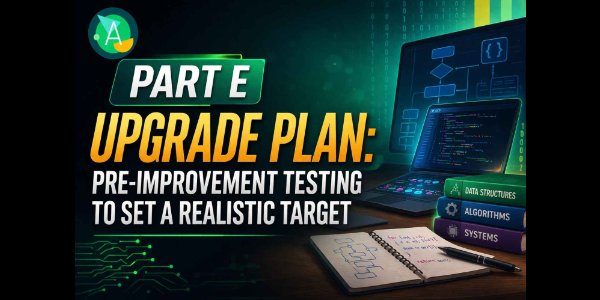 Part E Upgrade Plan: Pre-Improvement Testing to Set a Realistic Target