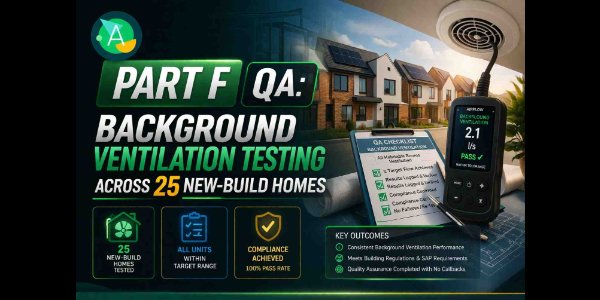 Part F QA: Background Ventilation Testing Across 25 New-Build Homes