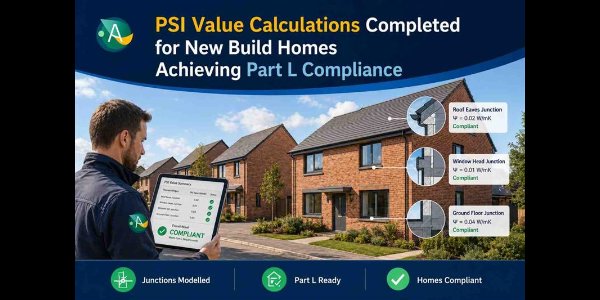 PSI Value Calculations Completed for New Build Homes Achieving Part L Compliance
