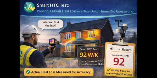 Smart HTC Test: Proving As-Built Heat Loss on a New-Build Home (No Guesswork)