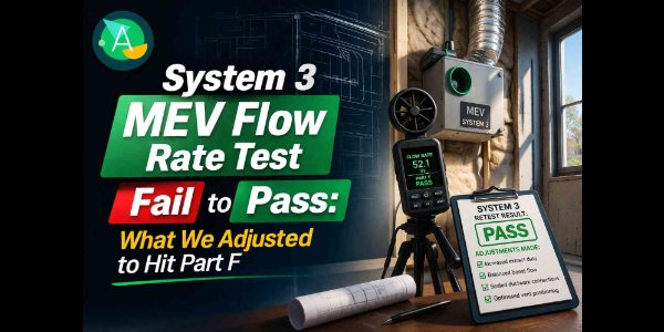 System 3 MEV Flow Rate Test Fail to Pass: What We Adjusted to Hit Part F