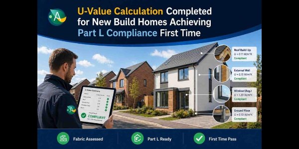 U-Value Calculation Completed for New Build Homes Achieving Part L Compliance First Time