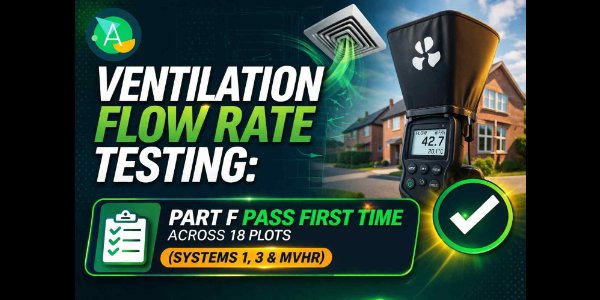 Ventilation Flow Rate Testing: Part F Pass First Time Across 18 Plots (Systems 1, 3 & MVHR)