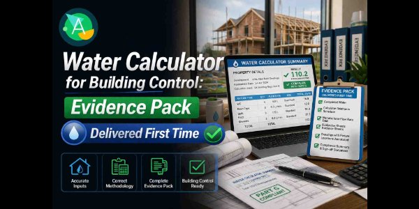 Water Calculator for Building Control: Evidence Pack Delivered First Time