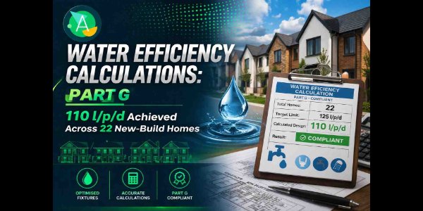 Water Efficiency Calculations: Part G 110 l/p/d Achieved Across 22 New-Build Homes
